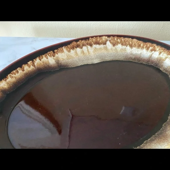 VINTAGE PFALTZGRAFF OVAL BROWN SERVING TRAY